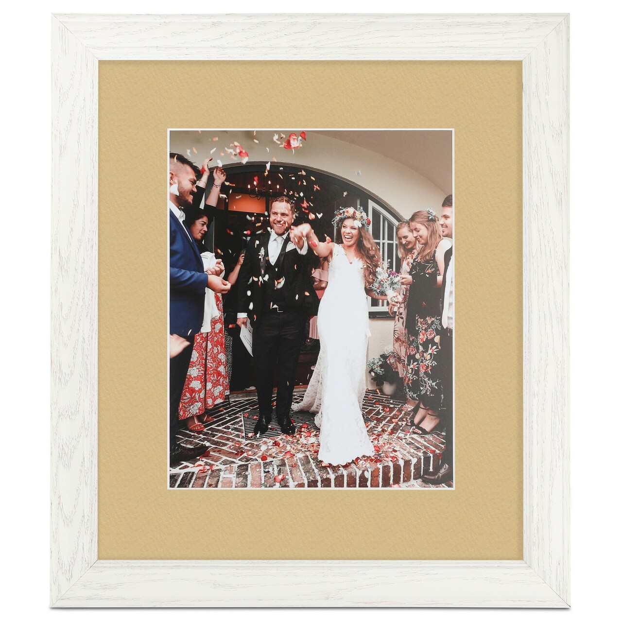 ArtToFrames 20x24" Matted Picture Frame with 16x20" Single Mat Photo Opening Framed in 1.25" White and 2" Mat (FWM-4098-20x24)